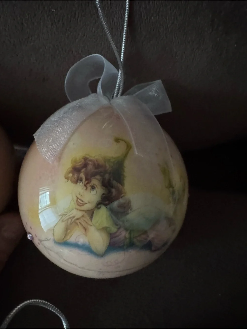 Disney Pastel Pink and Yellow Floral Character Holiday Ornament Set